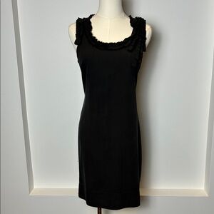 Banana Republic Black Textured Trim Sleeveless Dress